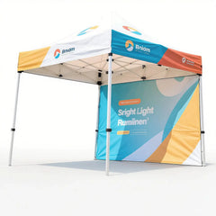 10x10 ft custom logo printing tent with modern design, ideal for brand displays and outdoor activities
