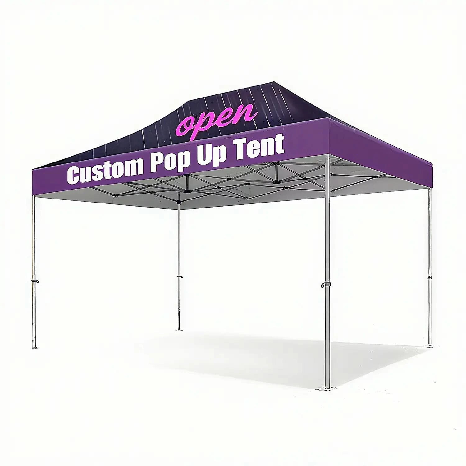 Custom purple pop-up canopy tent