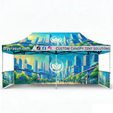 Elite 10x20ft (3x6m) Custom Pop Up Canopy Tent with 2.0inch (50mm) Aluminum Hex Frame