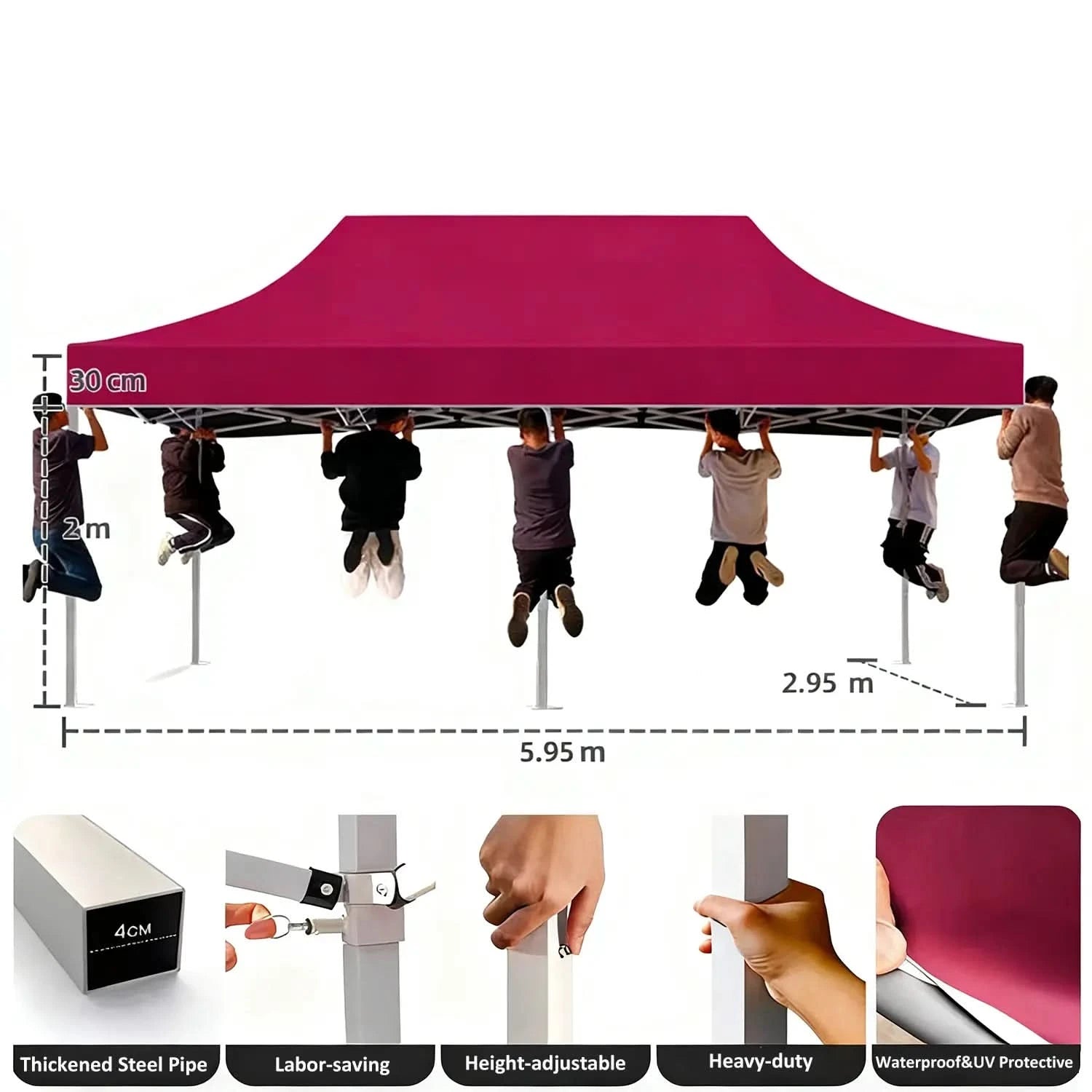 10x20ft sunshade with UV protection for beach days