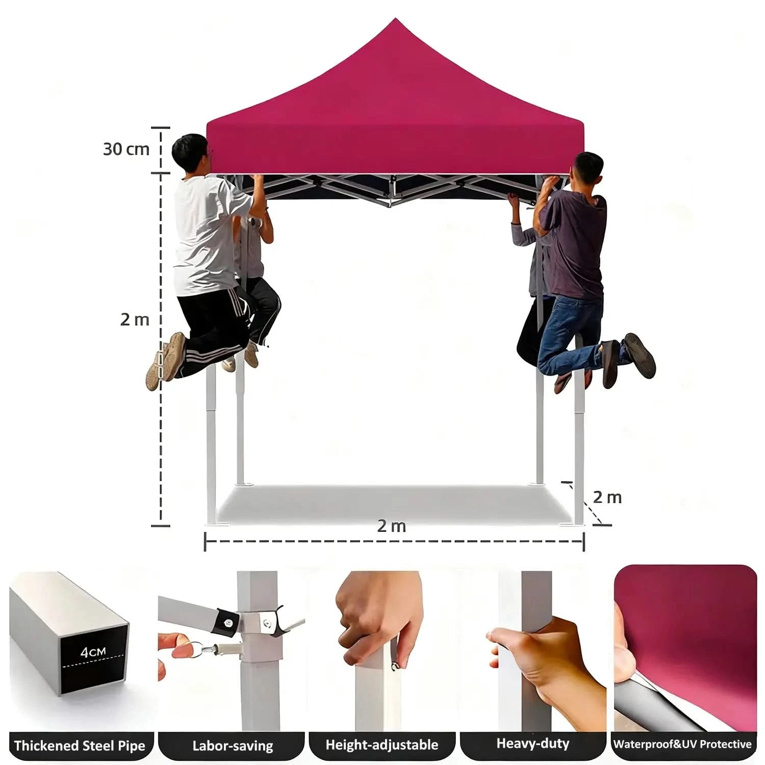 UV-resistant sunshade canopy for outdoor picnics