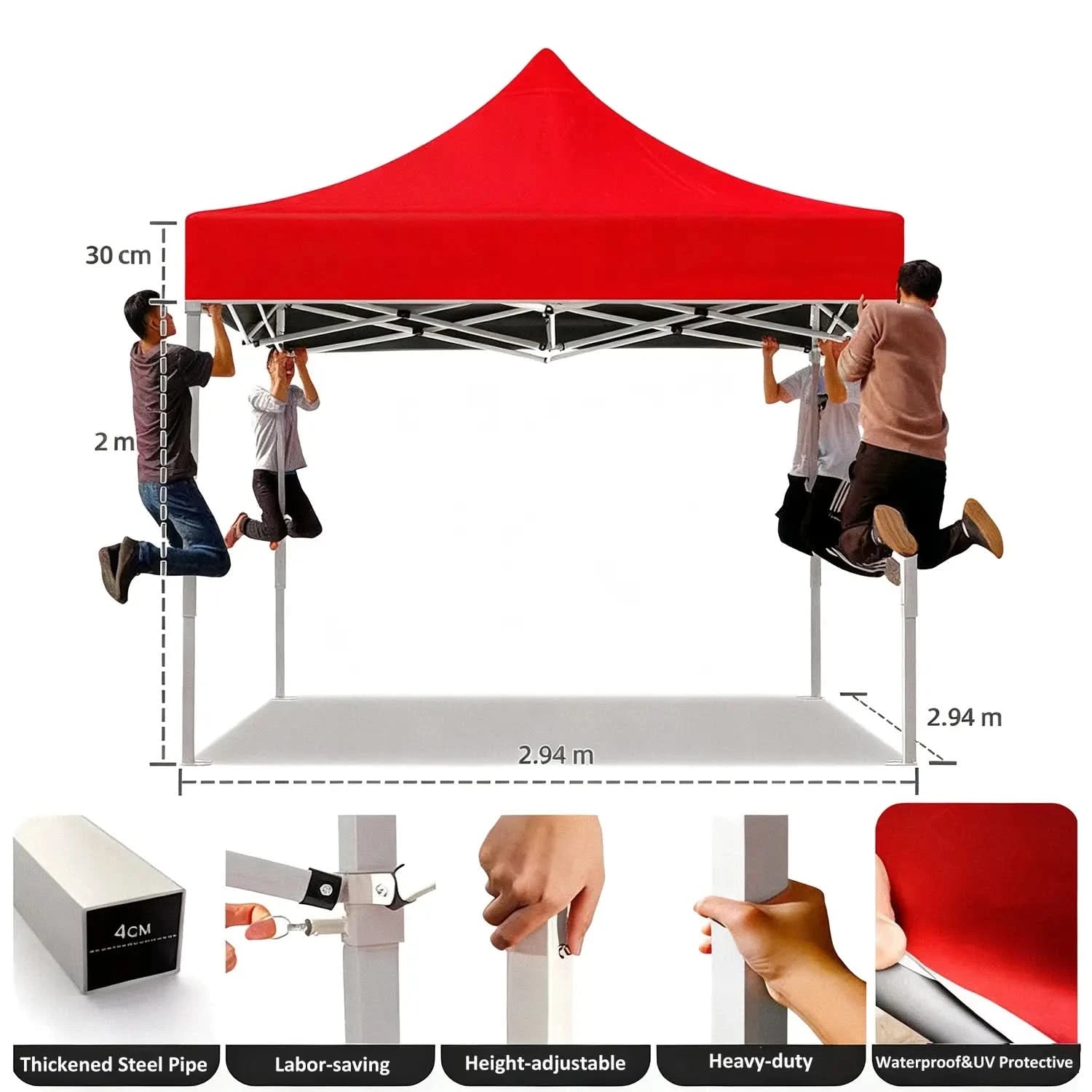 Foundation 10x10ft Custom Pop Up Canopy Tent - Setup Guide - Pyrasun