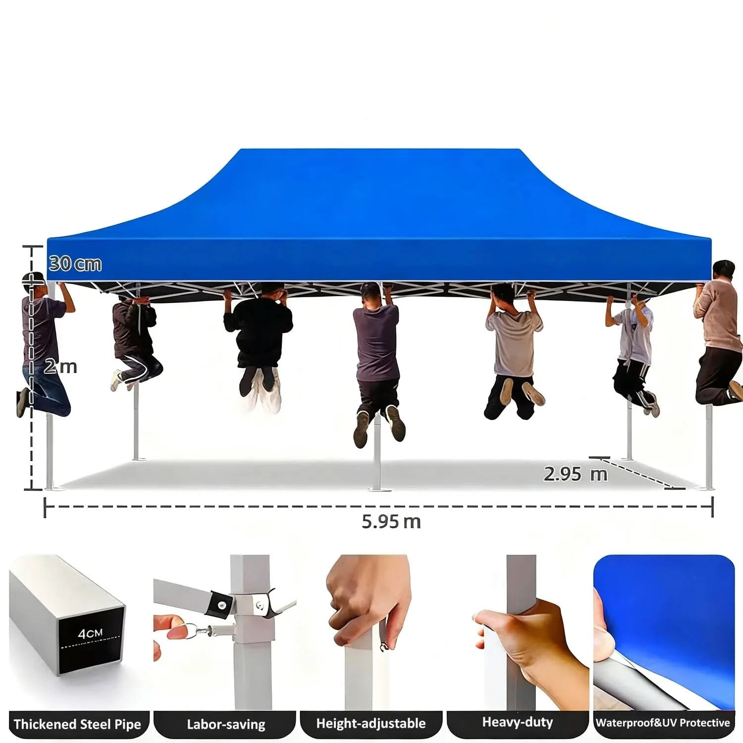 customizable folding canopy for shade and outdoor comfort