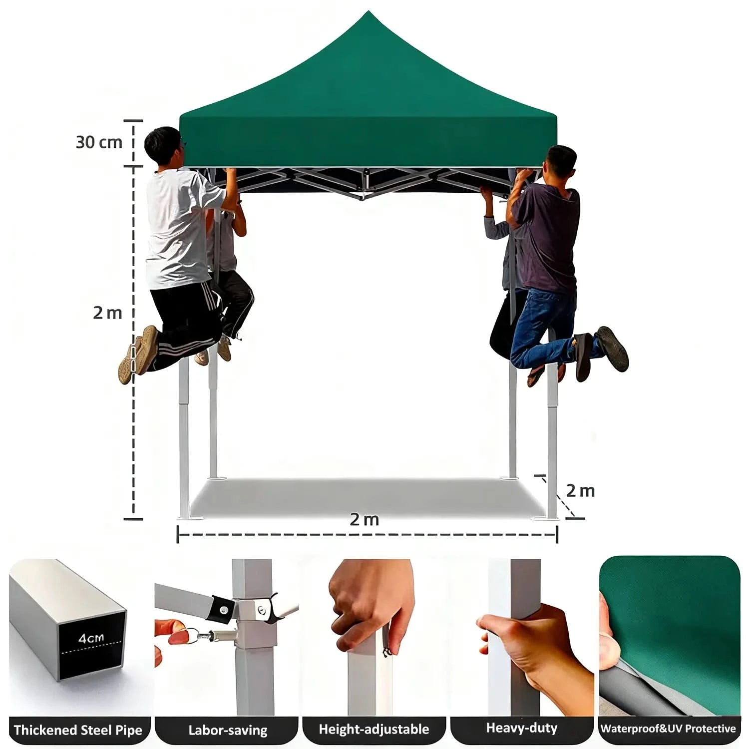 heavy-duty pop-up sunshade for beach and park use