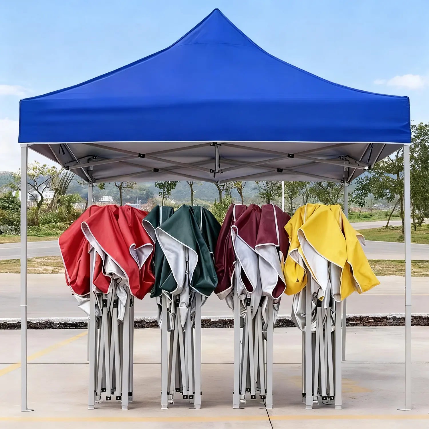 custom pop-up canopy for outdoor sun protection