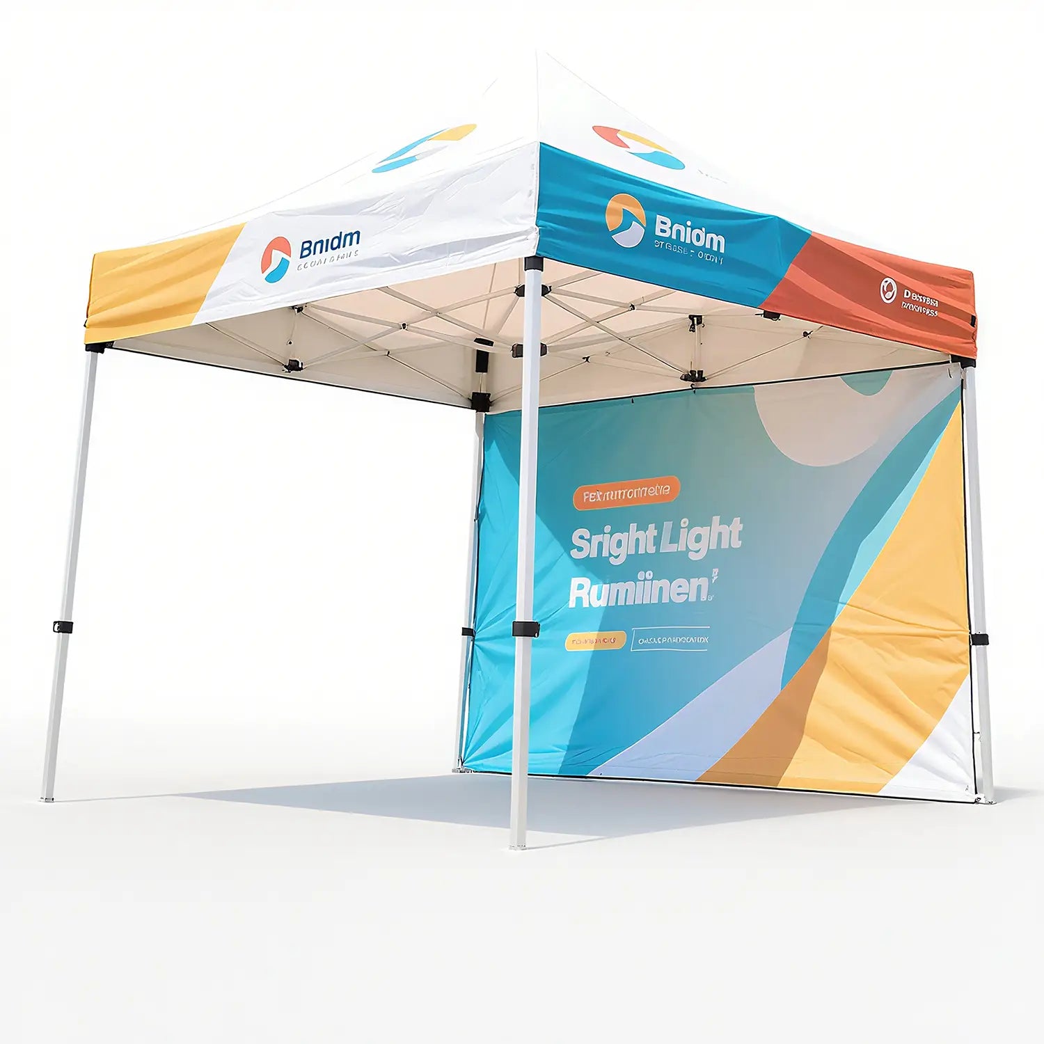 10x10 ft custom logo printing tent with modern design, ideal for brand displays and outdoor activities