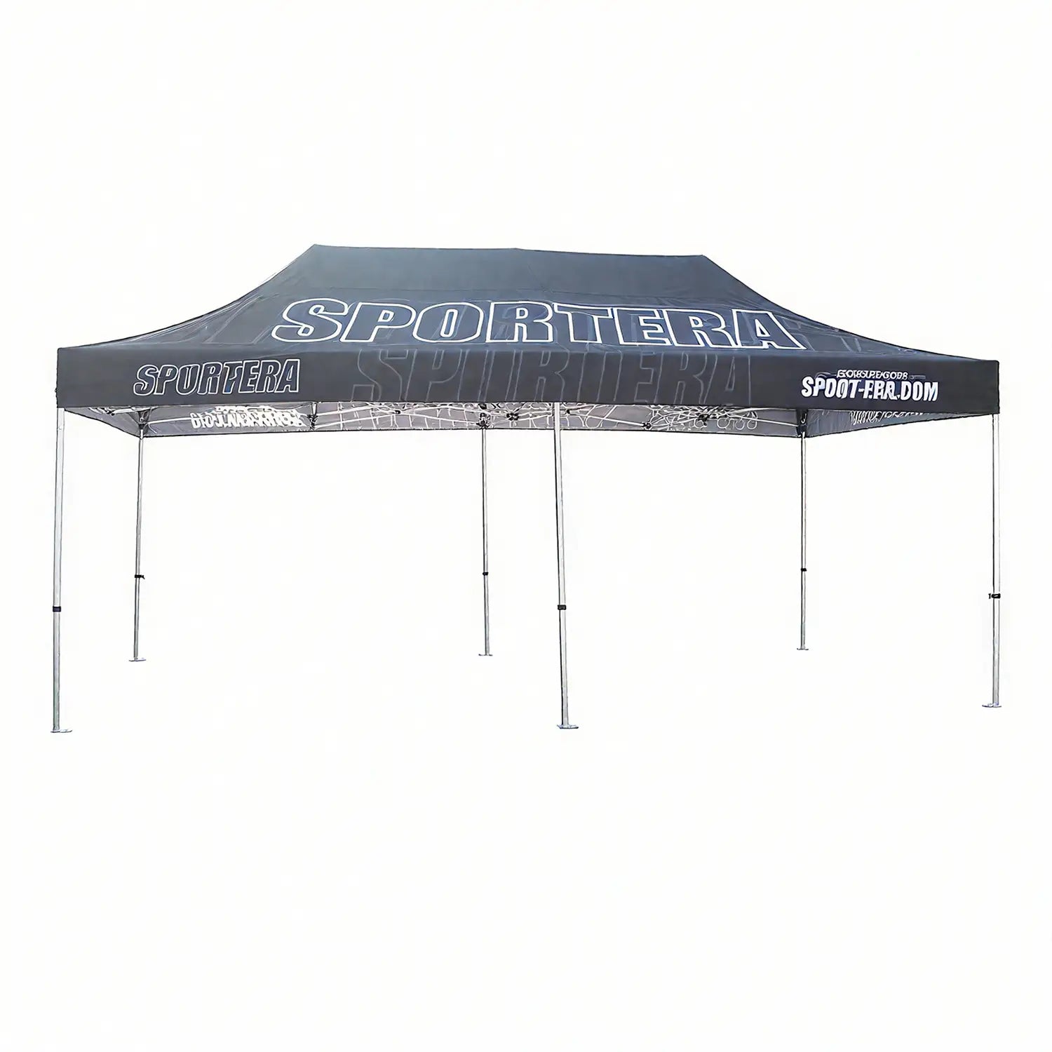 Portable 10x20ft hex frame pop-up canopy for parties