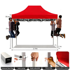 Folding canopy for outdoor events with UV protection