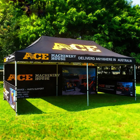 Pyrasun custom canopy tent for professional event branding, heavy-duty commercial pop up tent manufacturer.
