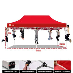 Folding outdoor canopy with durable fabric for easy transport