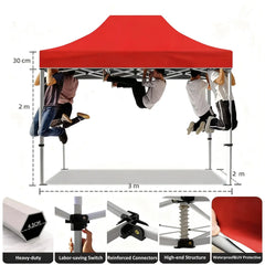 UV-resistant folding sunshade for easy portability 2x3m