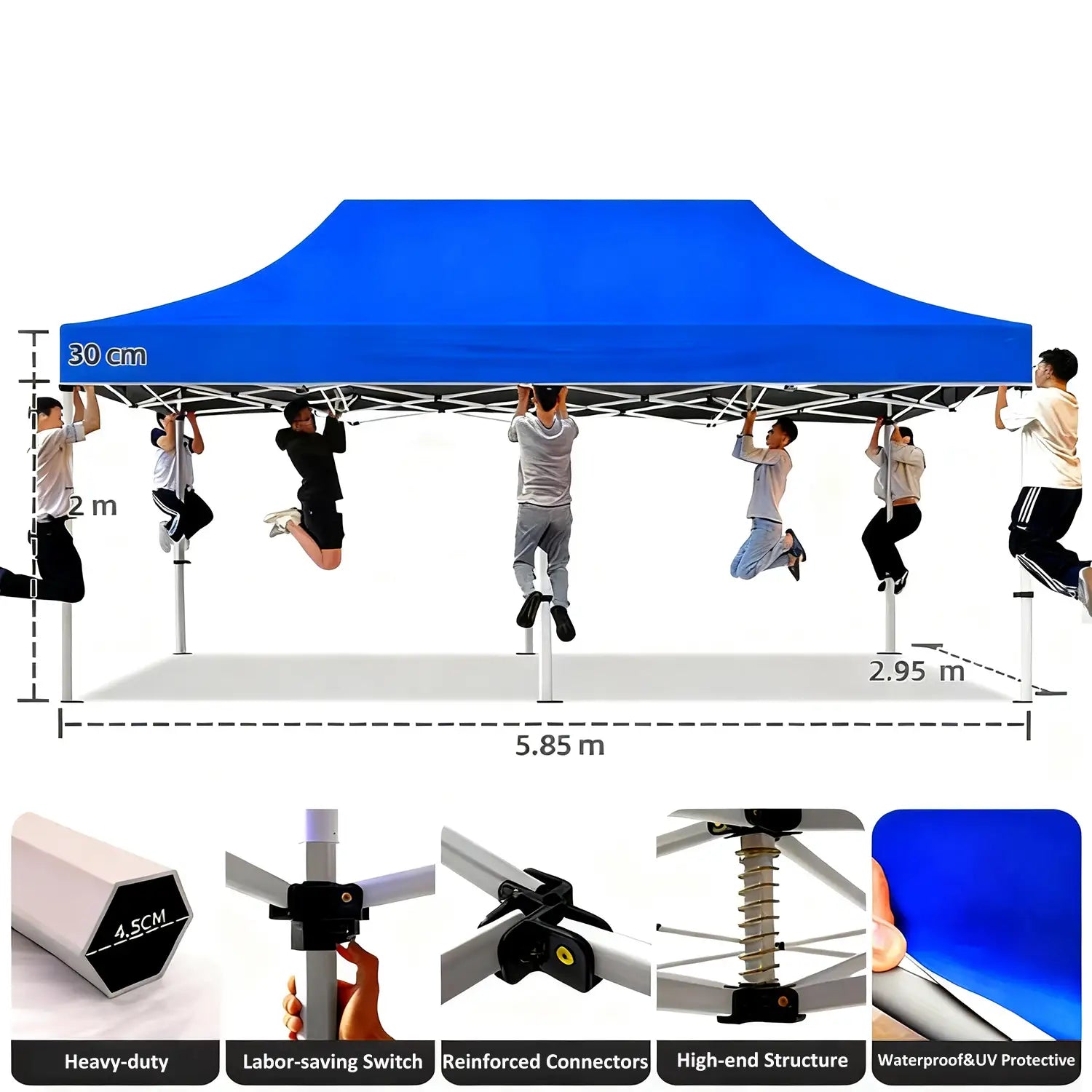 Heavy-duty 10x20ft canopy for sun protection during outdoor events