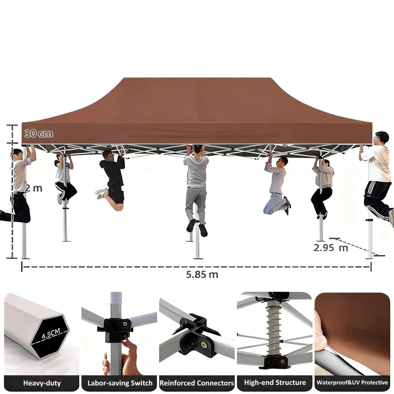 10x20ft folding canopy for sun and rain protection