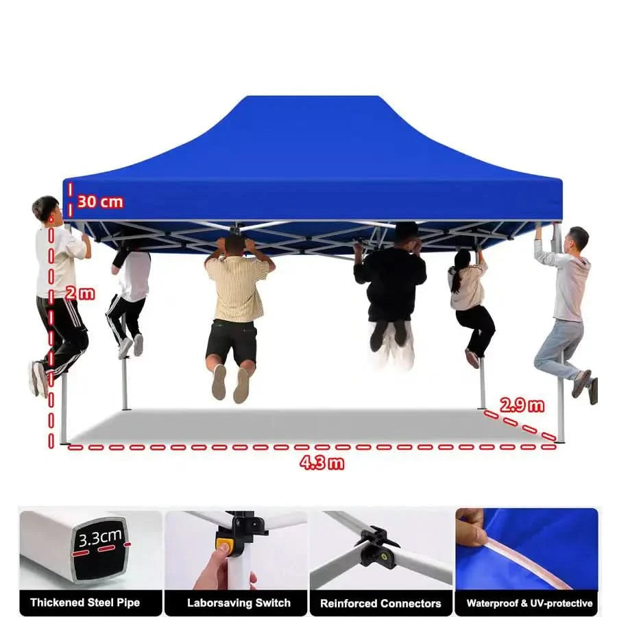 UV-resistant 10x15ft canopy tent for beach and poolside use