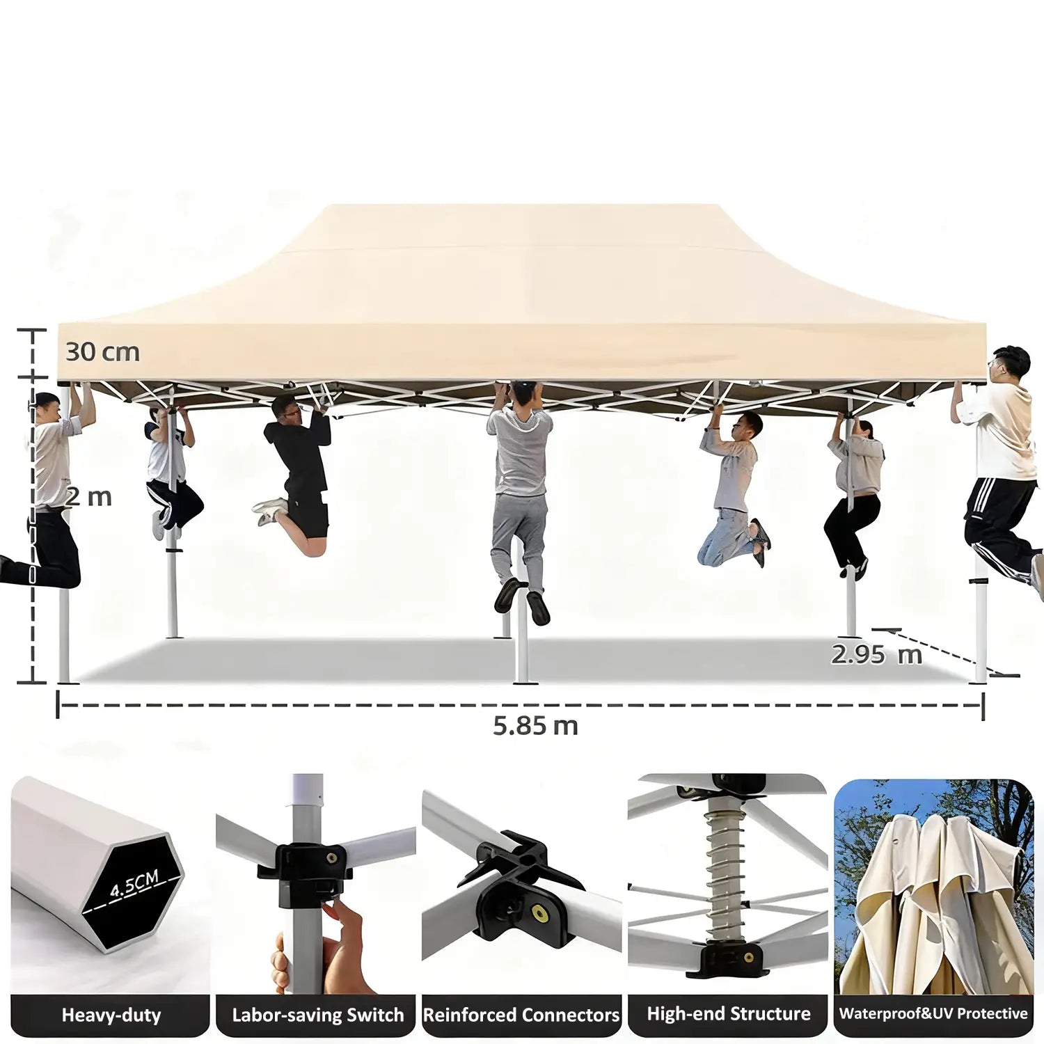 10x20ft folding tent for sun protection at sporting events