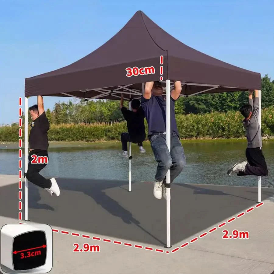 Sturdy sunshade canopy with reinforced frame for extended use