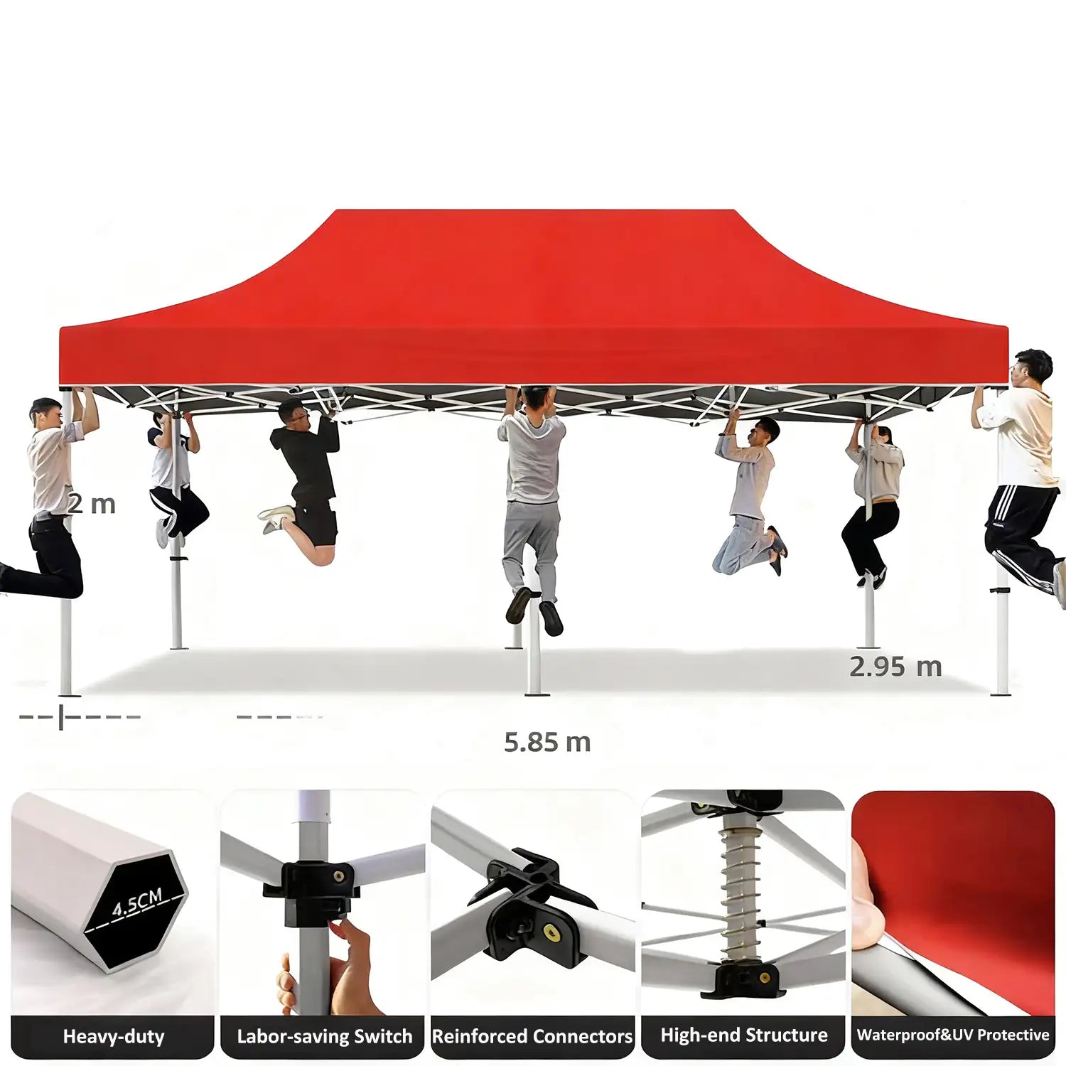 Portable outdoor sunshade with adjustable legs for all-day use