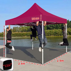 Outdoor event canopy with sun protection for large spaces