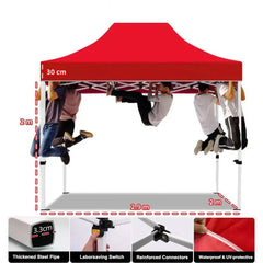Heavy-duty event canopy for sunshade and shelter