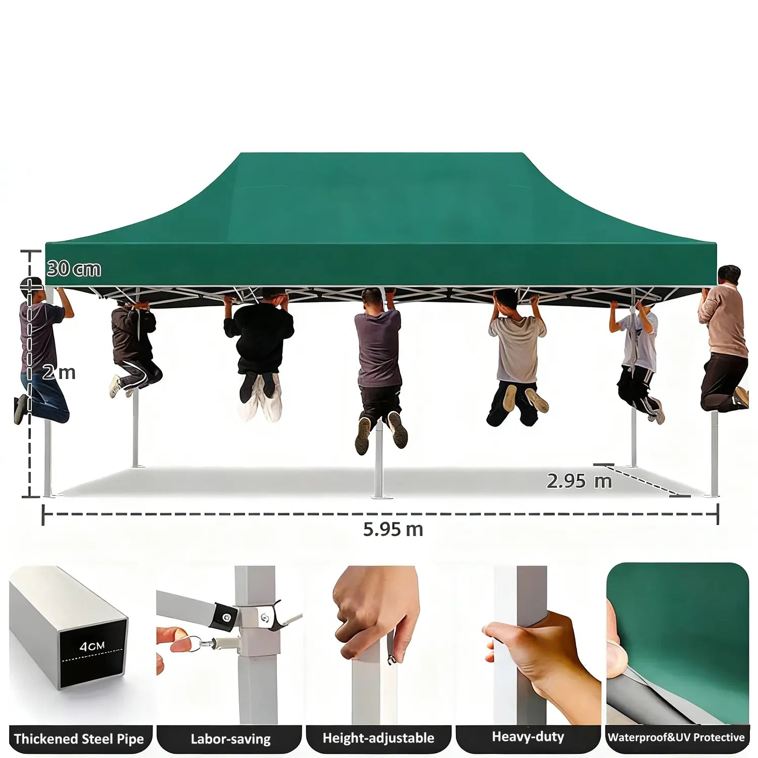 Quick set-up pop-up canopy tent for outdoor events