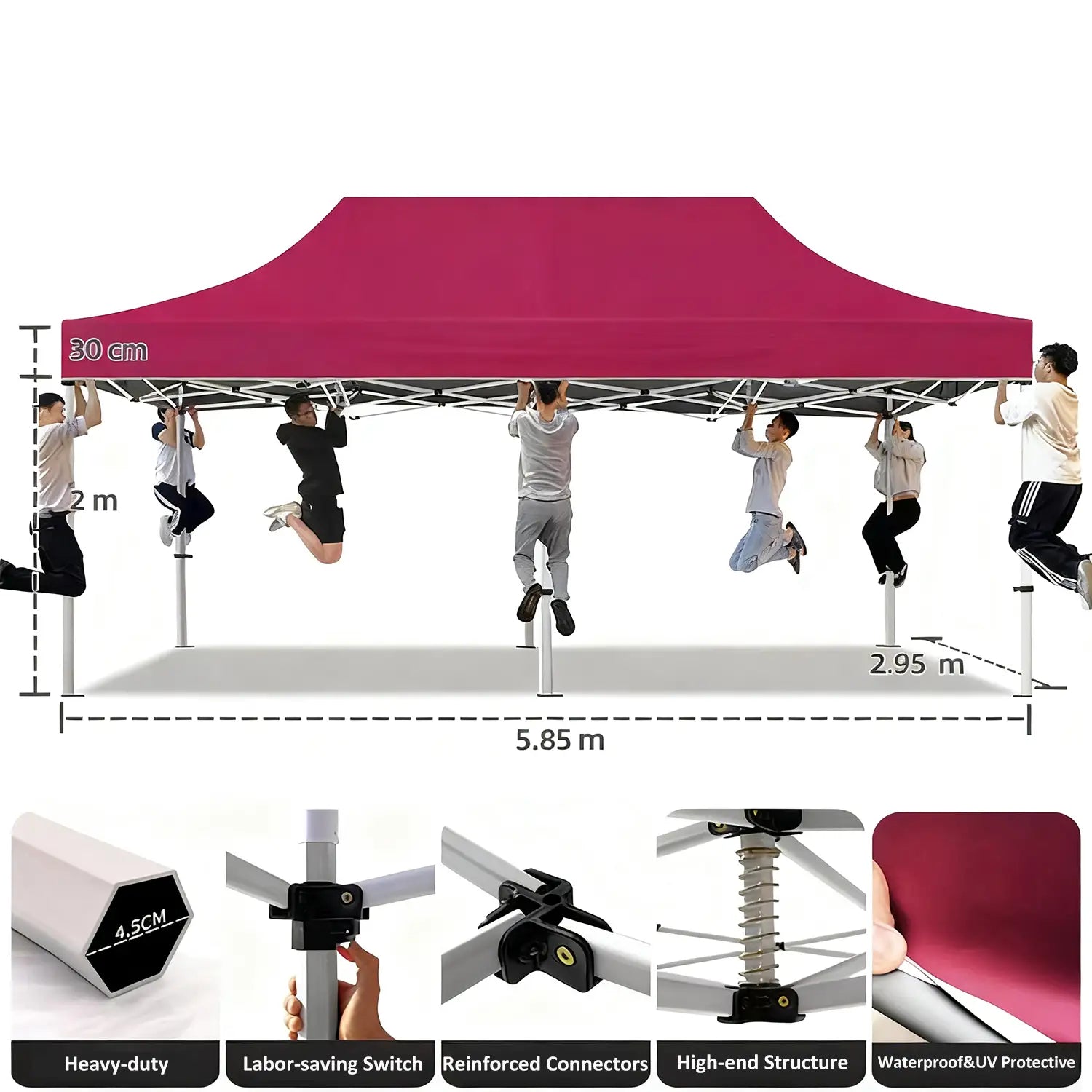 customizable sunshade tent with solid construction for outdoors