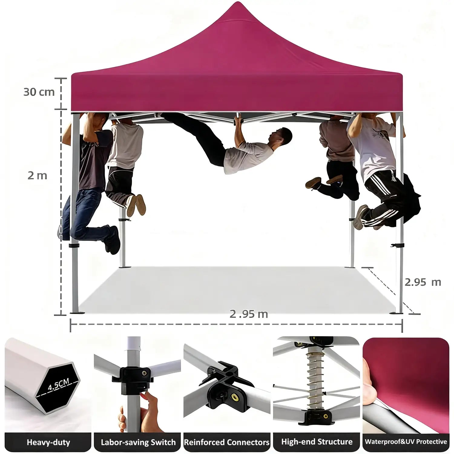 Custom pop-up sunshade with easy setup for outdoor activities
