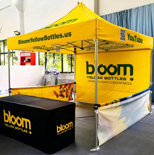 Pyrasun custom printed pop up tent for business promotions, professional branded canopy solutions.